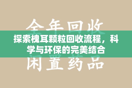 襄阳探索槐耳颗粒回收流程，科学与环保的完美结合