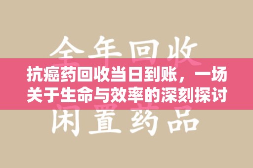 襄阳抗癌药回收当日到账，一场关于生命与效率的深刻探讨